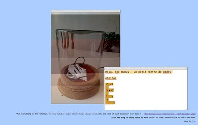 Imatge de la interfície "Humus", cedida per l'autor..