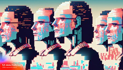 Imatge per a ús no comercial. Generada amb Firefly amb les etiquetes ciutadania crítica, intel·ligència artificial i reflexió..