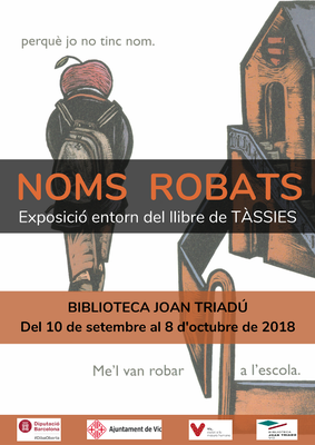 Exposició “Noms robats” de Tàssies a la Biblioteca Joan Triadú de Vic.