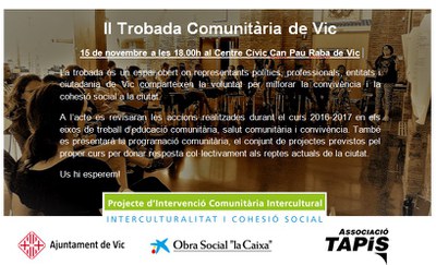 II TROBADA COMUNITÀRIA DE VIC .