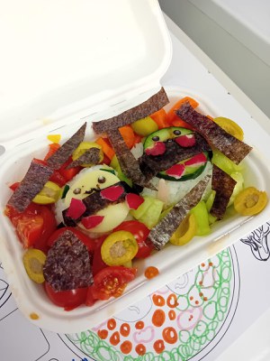 Personatges adorables d'una bento.