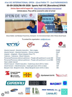41è Open Internacional de Vic de Tennis Taula.