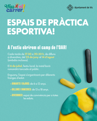 A l'estiu, espais de pràctica esportiva lliure!.