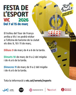 Exposició del Trofeu del Tour de França.