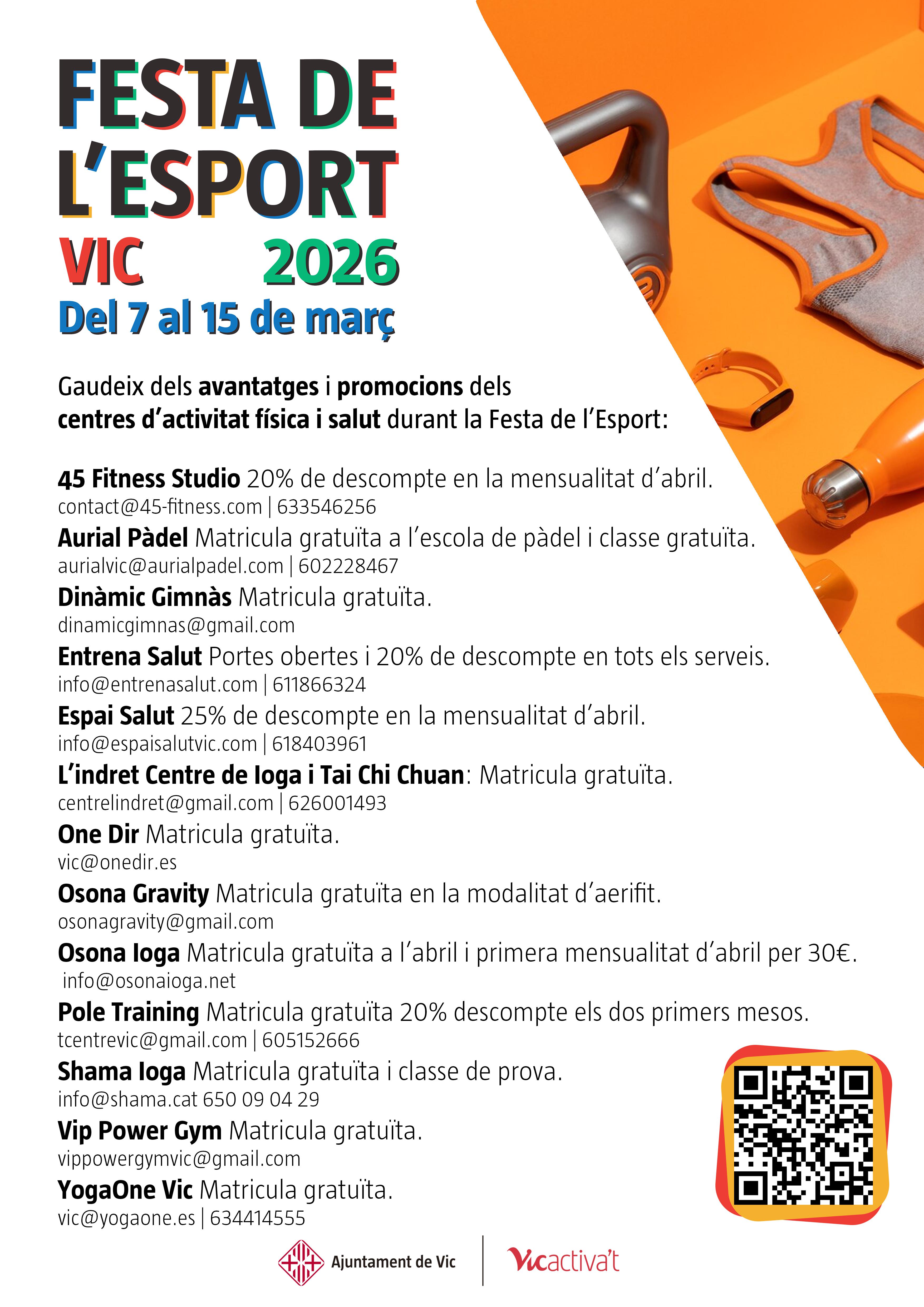 Promocions i descomptes als centres d'activitat física i slaut