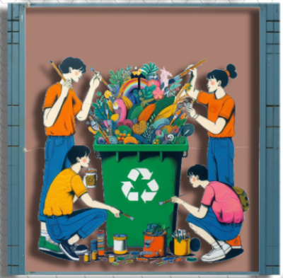 Acció artístic i reivindicativa de recollida de residus.