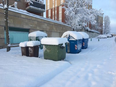 Alteracions en el servei de recollida de residus per la nevada.