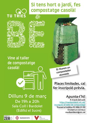 L’Ajuntament de Vic organitza un taller de compostatge gratuït .
