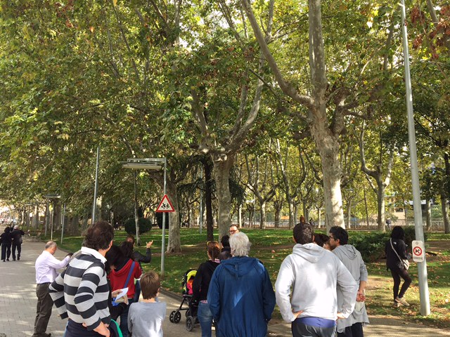 Un moment de la visita al parc Jaume Balmes